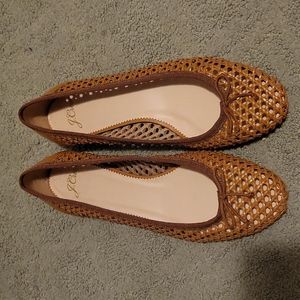 Ballet flats j crew size 8 in English tan
